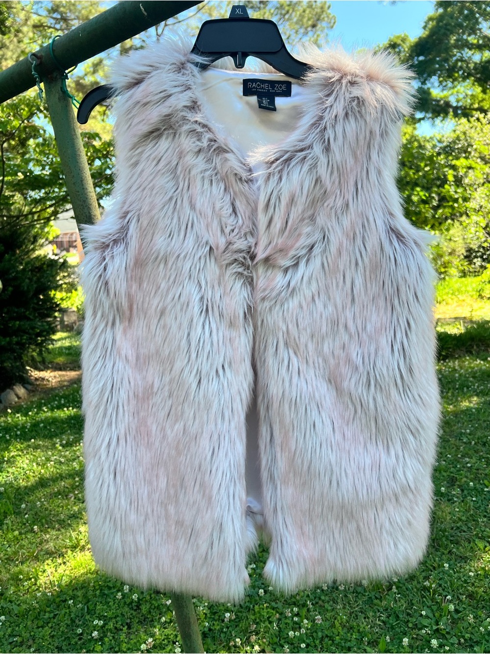 Rachel Zoe Blush Faux Fur Vest